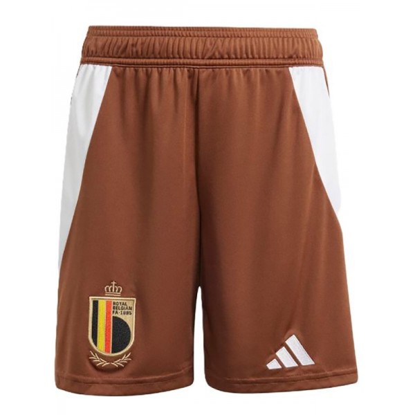Belgium pantaloncini maglia da trasferta seconda uniforme da calcio abbigliamento sportivo da uomo pantaloni maglia da calcio Euro 2024 coppa